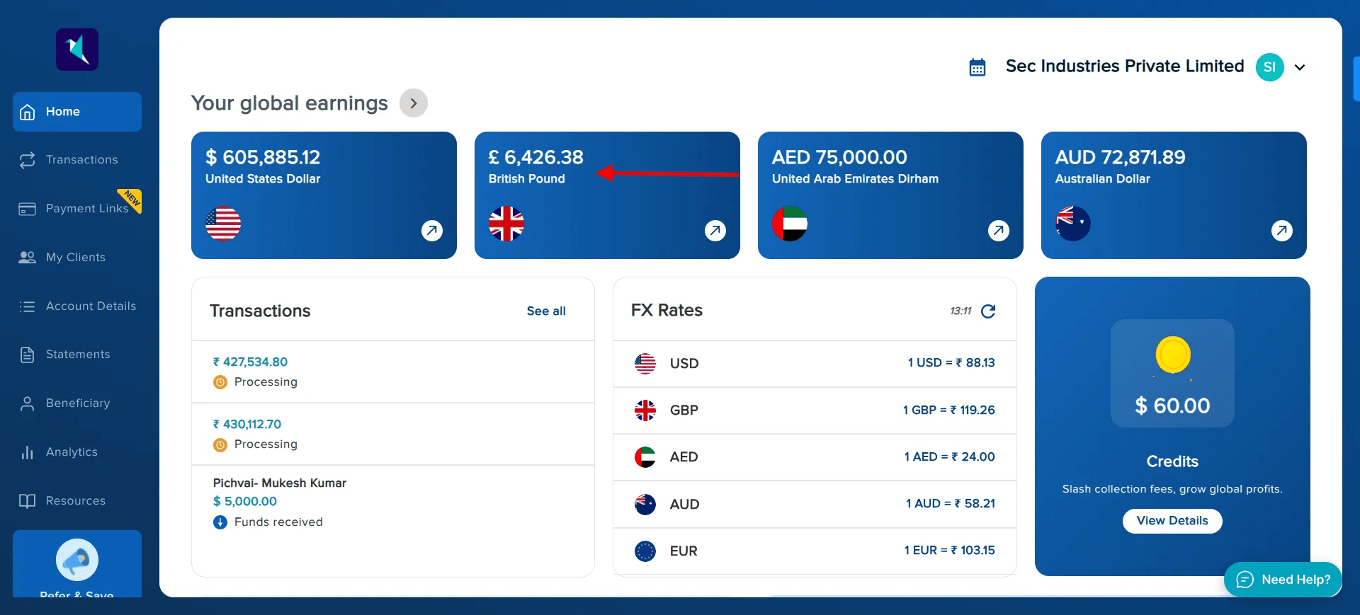 GBP on GCA Dashboard GBP on GCA Dashboard