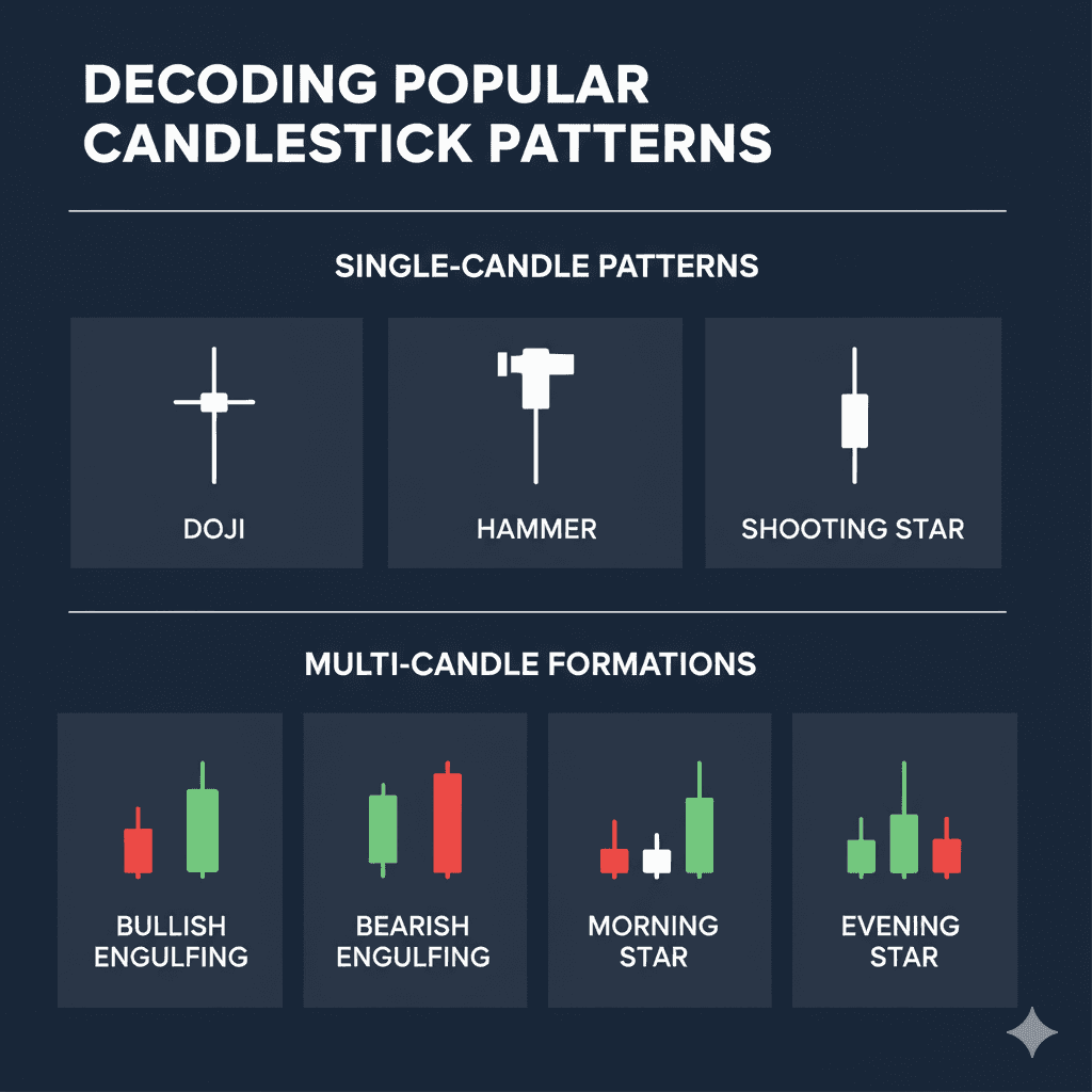 Continuous Pattern Graph Candlestick How to read stock charts: Candlestick graphs and patterns for beginners