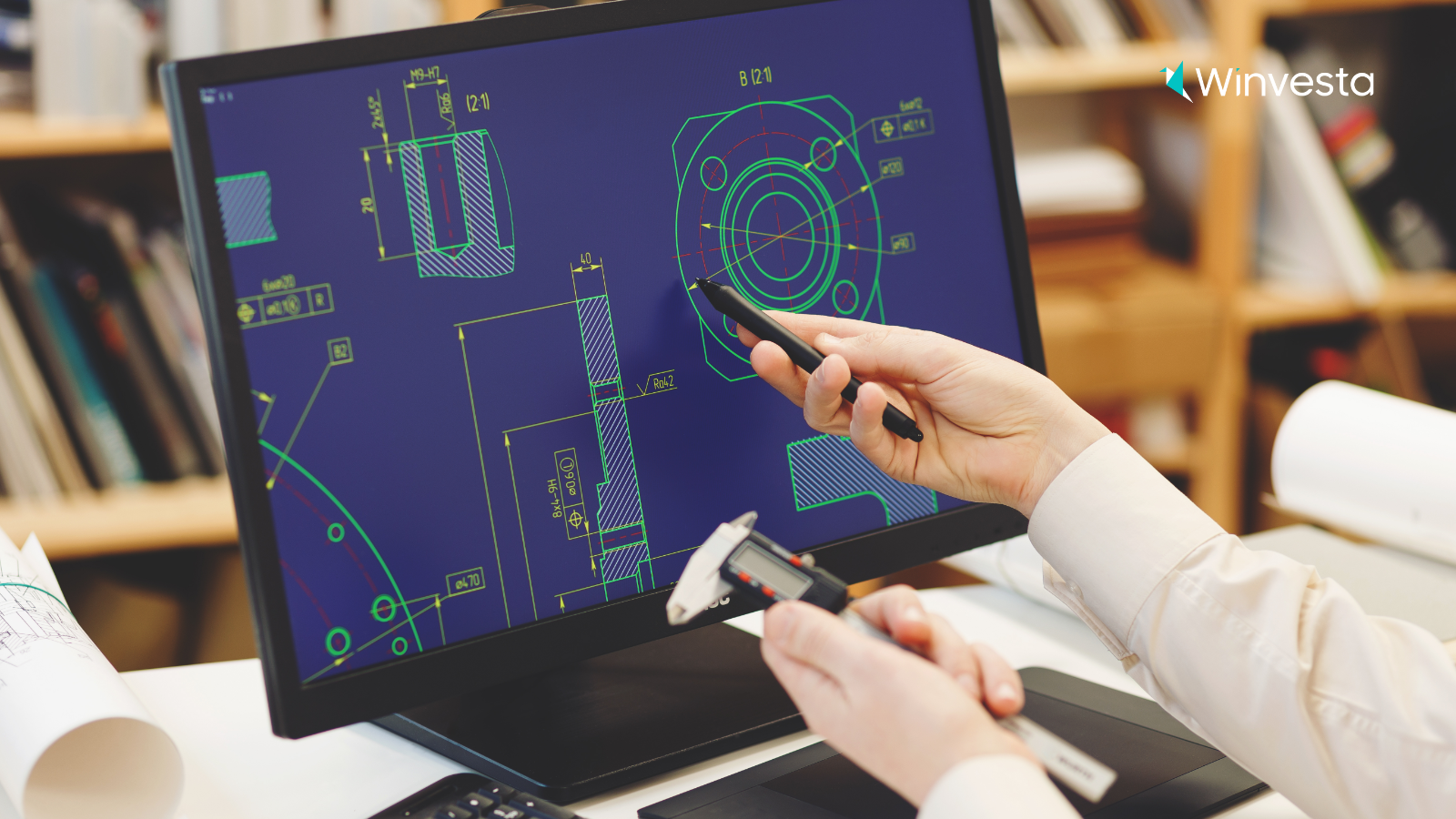 A freelancer using AI tools for graphic design, showcasing digital blueprints, ideal for online gigs and Upwork jobs work from home.